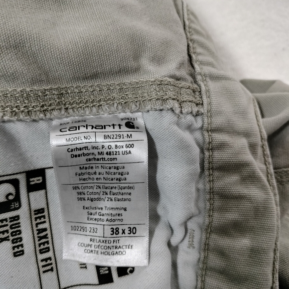 Carhartt Men's Light Gray Khakis Size 38X30 - Picture 6 of 6